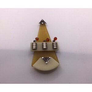 Effex Signed Brooch Pin Boho Artsy Design